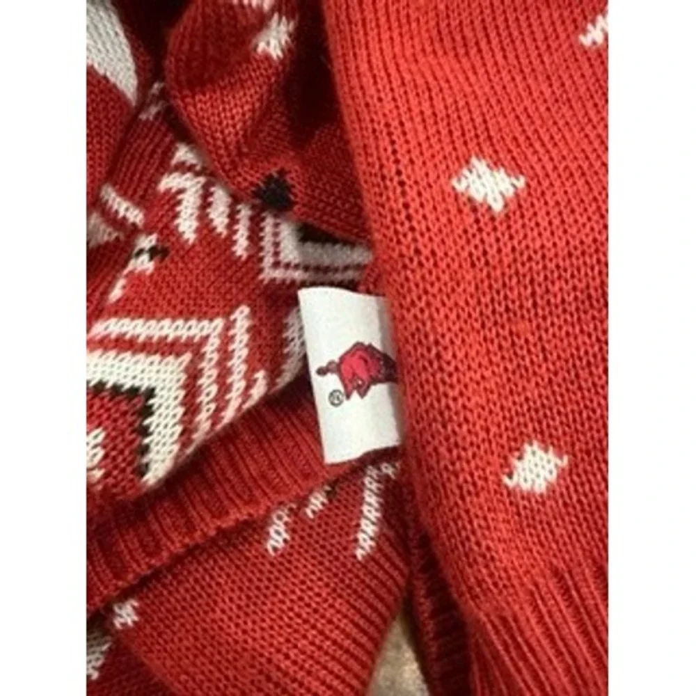 Campus Specialties Arkansas Razorbacks Red Holiday Fair Isle Sweater Mens Large